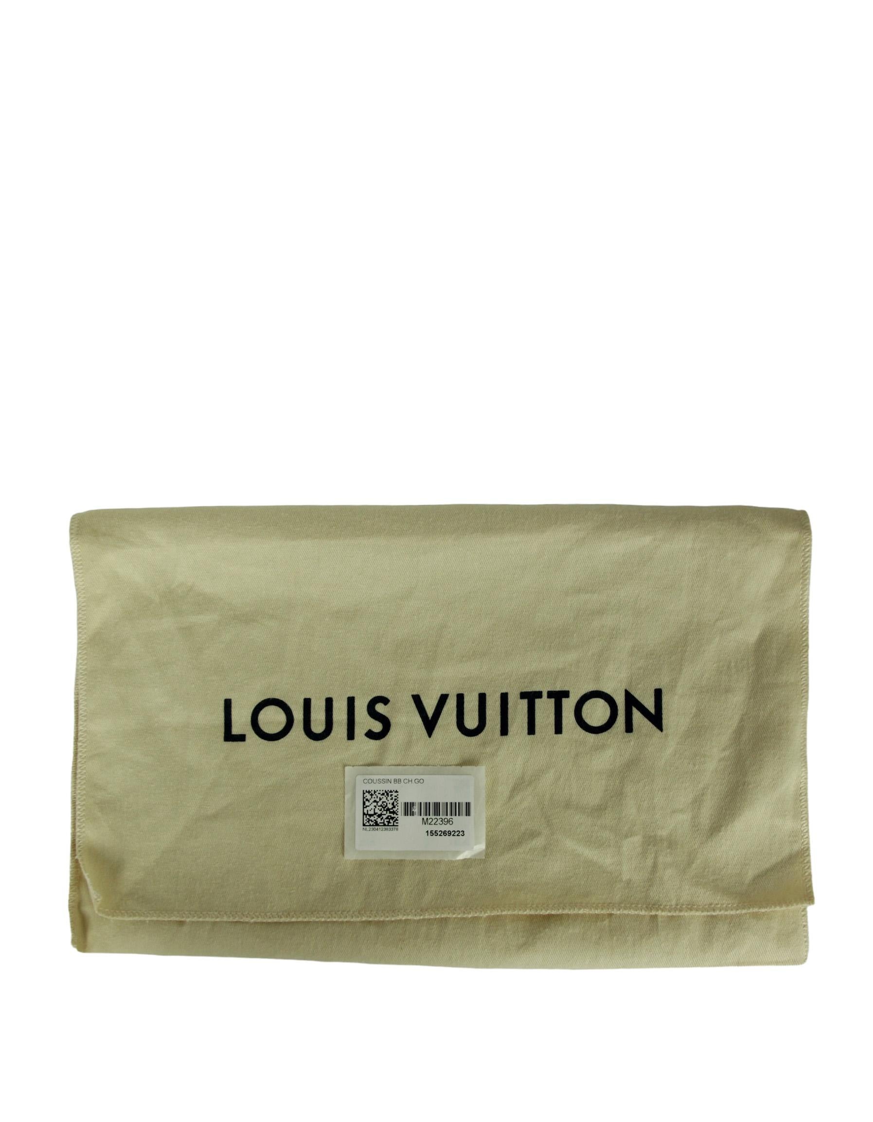 Louis Vuitton Gold Embossed Monogram Coussin BB Crossbody Bag 3