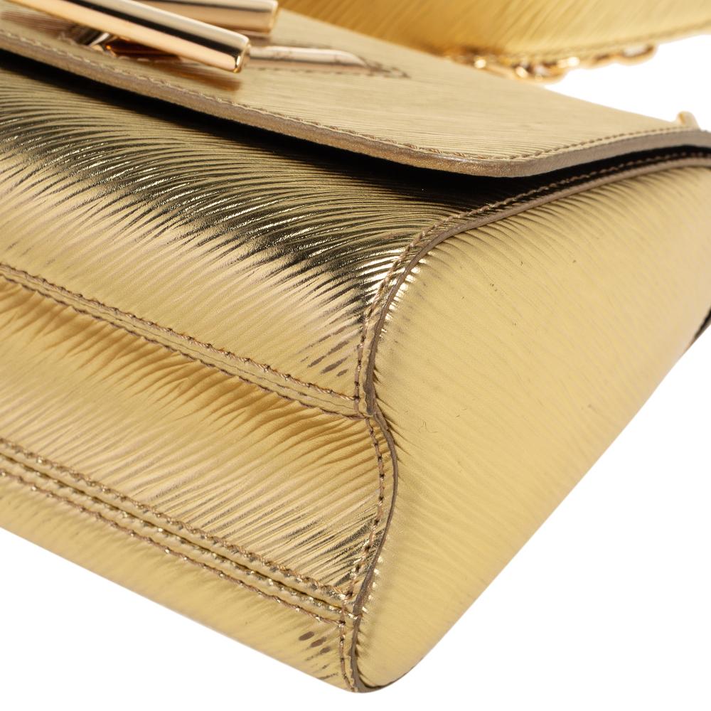Louis Vuitton Gold Epi Leather Twist PM Bag 4