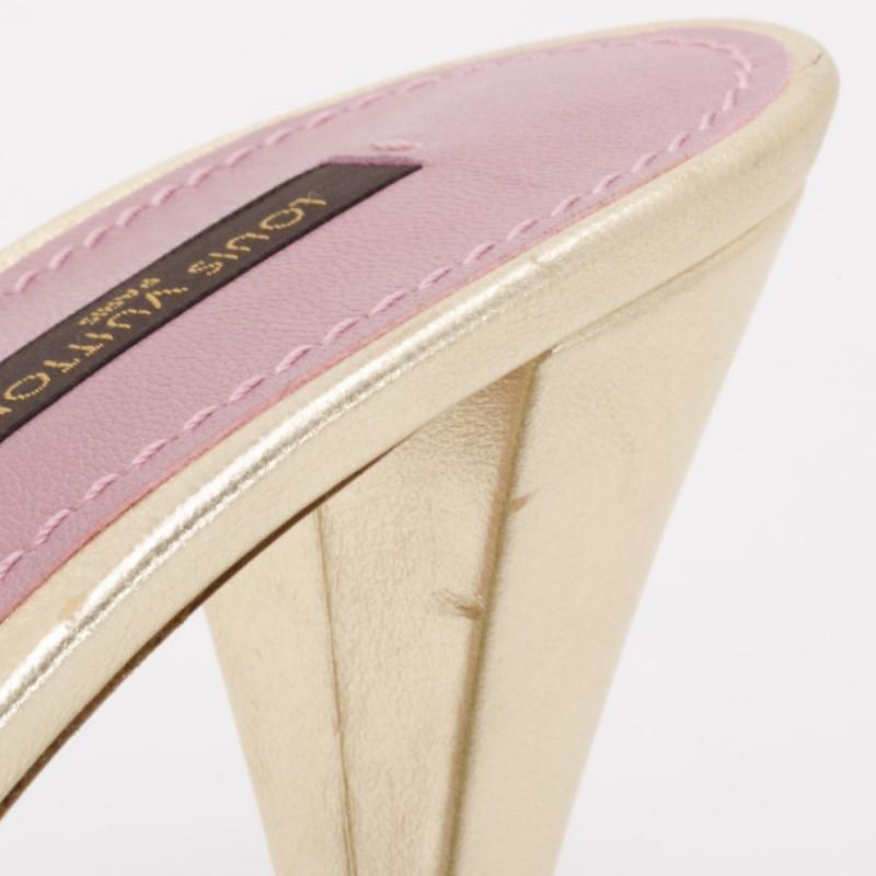 Louis Vuitton Gold Evening Sandals Size 39 6