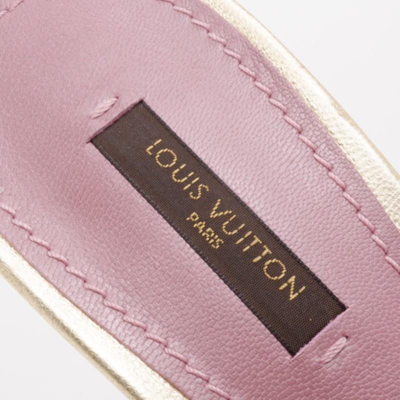 Louis Vuitton Gold Evening Sandals Size 39 2