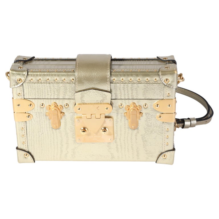 Louis Vuitton Python Bag Petite Malle Handbag Snake trunk Crossbody LV  Authentic