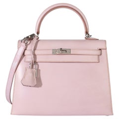Hermès Vintage Lilas Box Nepal Sellier Kelly 25 PHW