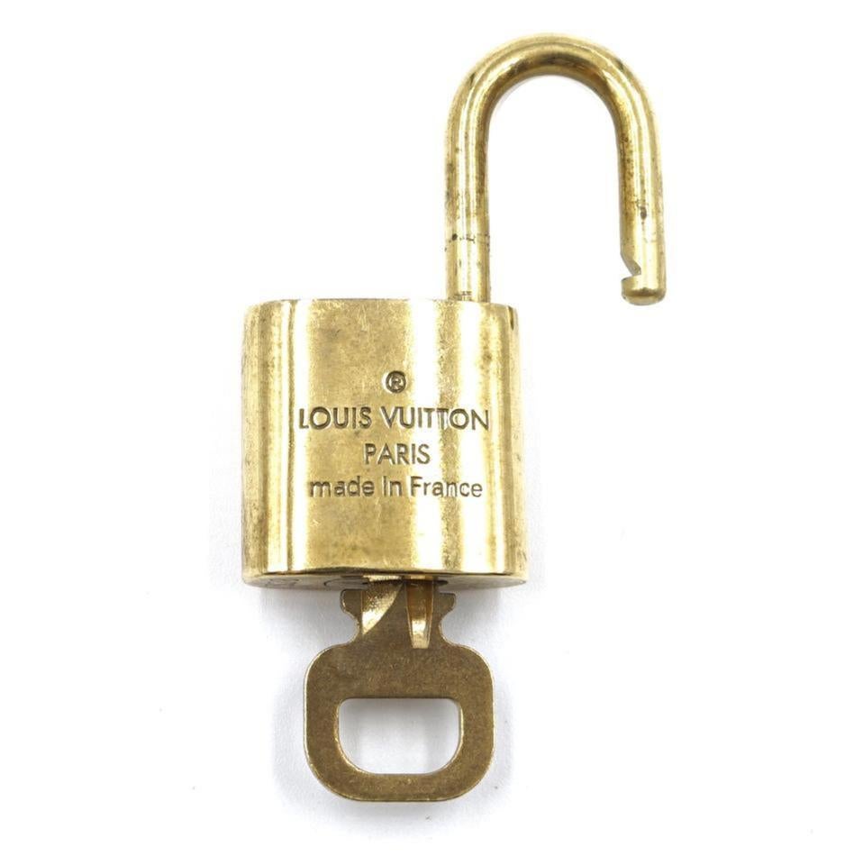 Louis Vuitton Gold Keepall Speedy Alma Tone Brass Lock and Key Set Bag 860120 4