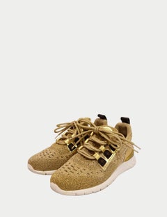 Louis Vuitton Gold Knit Sneakers - EU 36.5