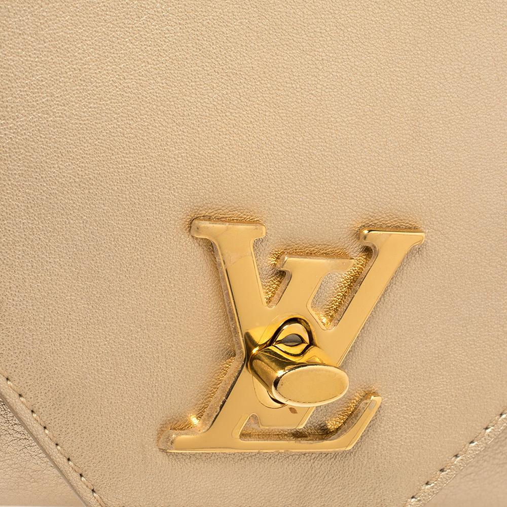 Louis Vuitton Gold Leder Love Note Tasche 7