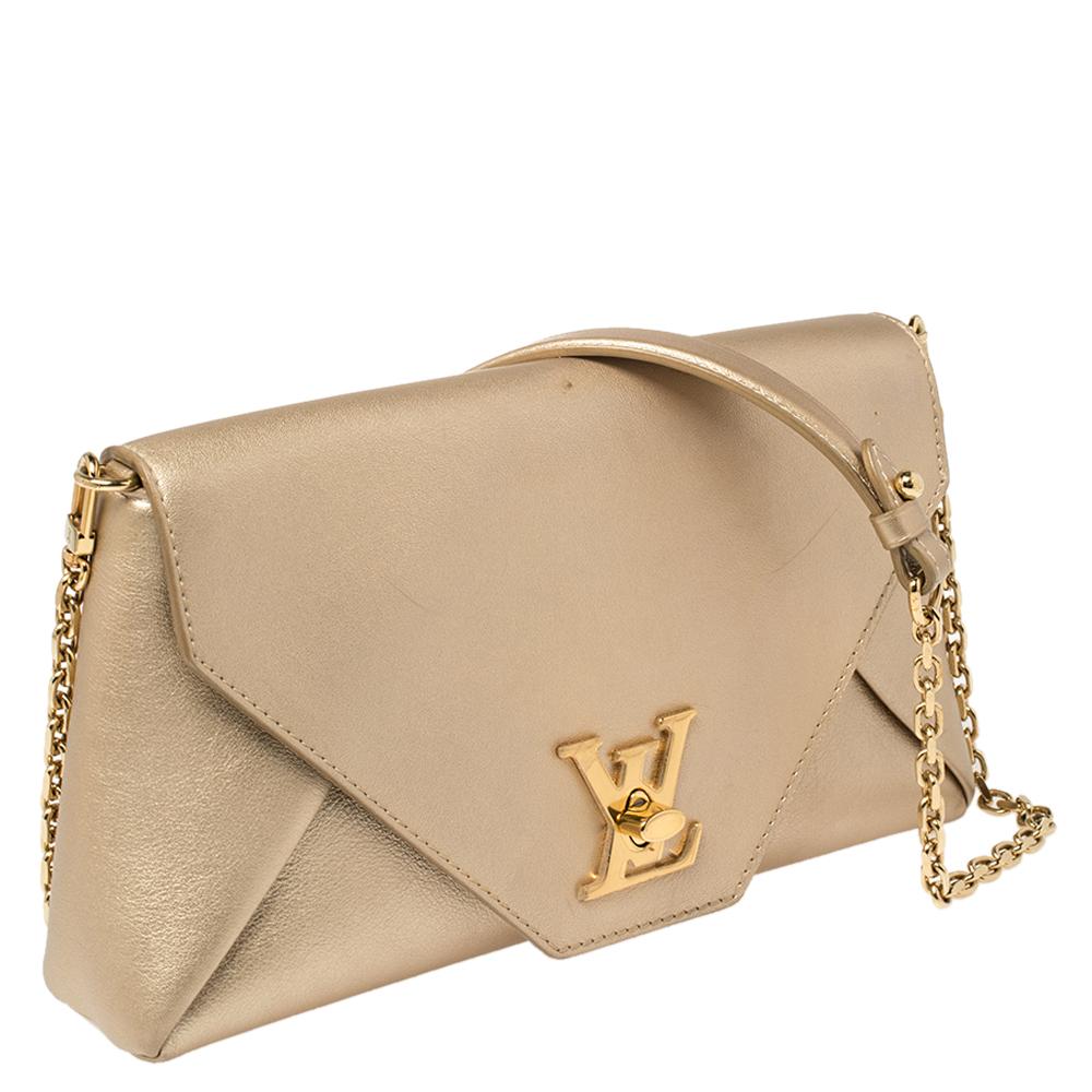 Women's Louis Vuitton Gold Leather Love Note Bag