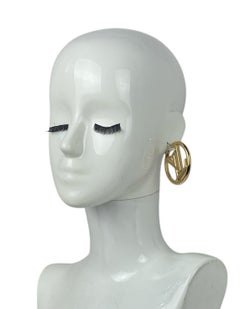 Louis Vuitton Gold Metall Louise Reifen Ohrringe