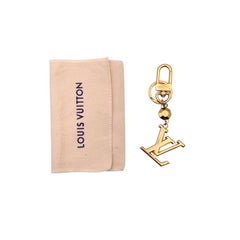 Louis Vuitton Gold Metal LV Facette Keychain Bag Charm