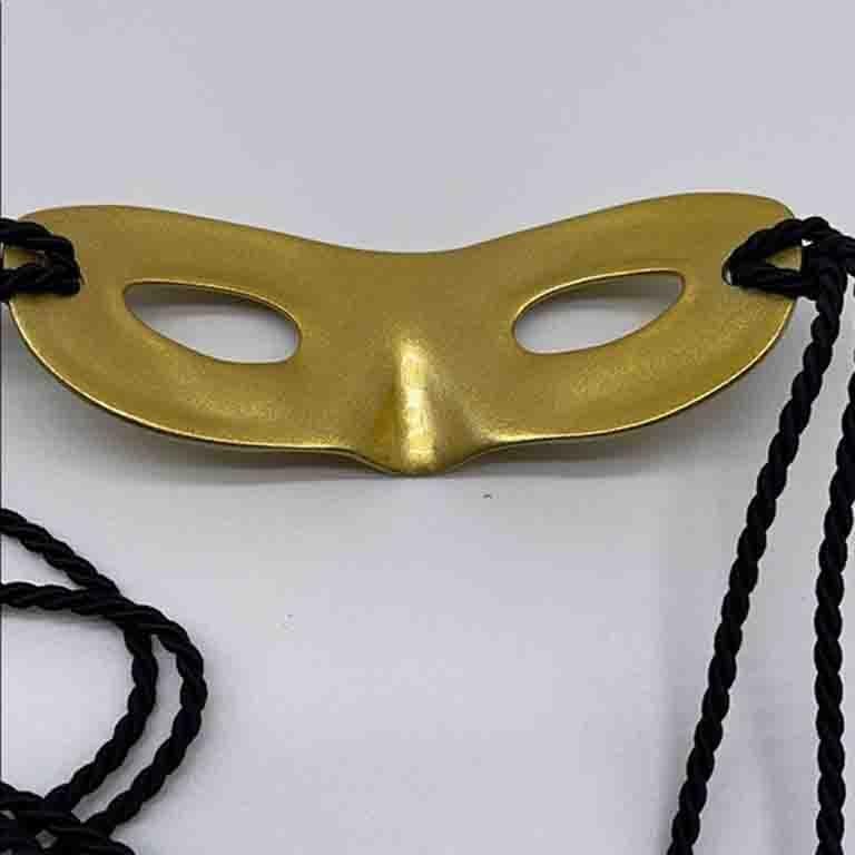 Louis Vuitton Gold Metal Mask Hat Head Band  In Excellent Condition For Sale In Los Angeles, CA