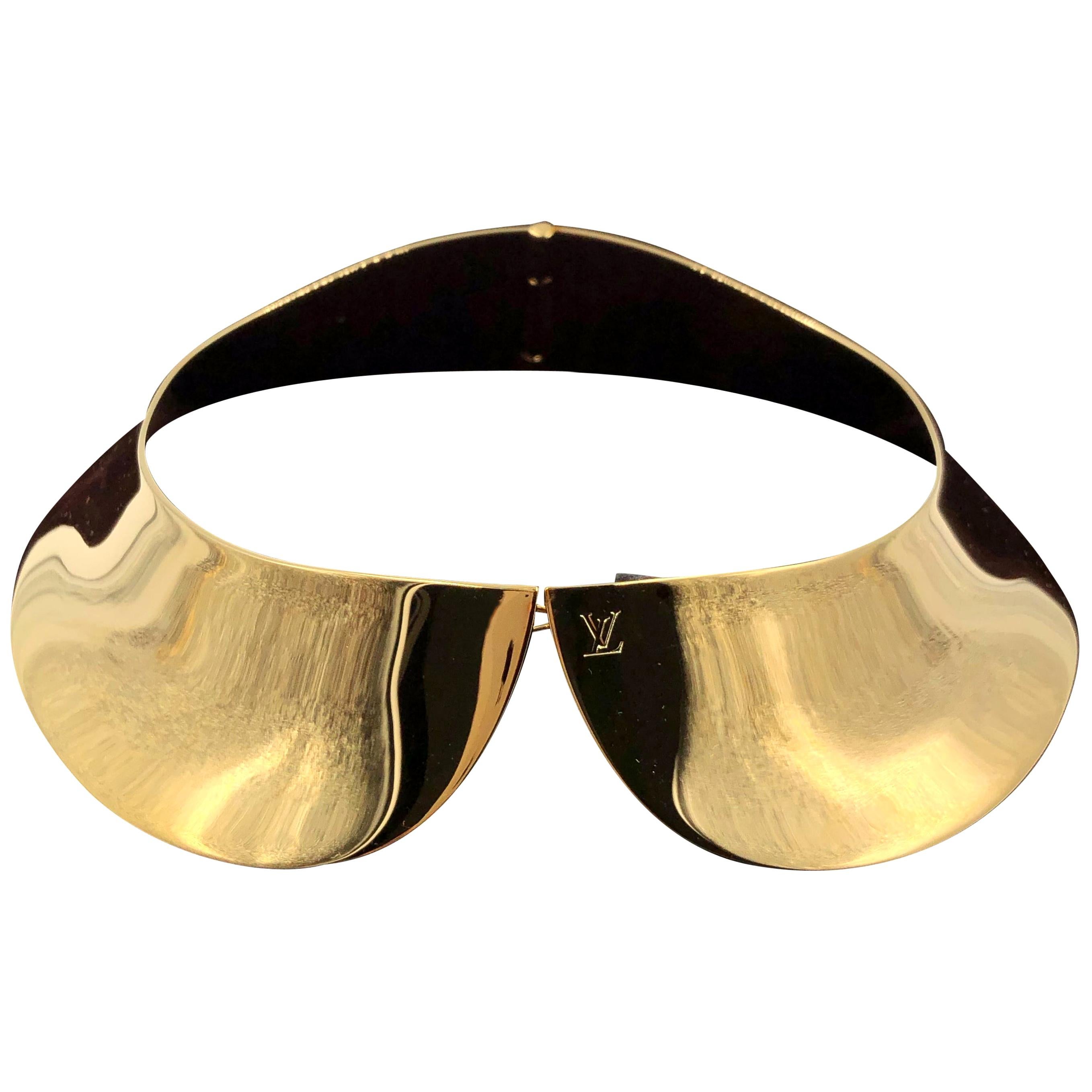 Louis Vuitton Collier en métal doré collection défilé Marc Jacobs en vente