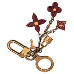 Louis Vuitton Gold Metal Portecle Pampille Keyring Chain Bag Charm