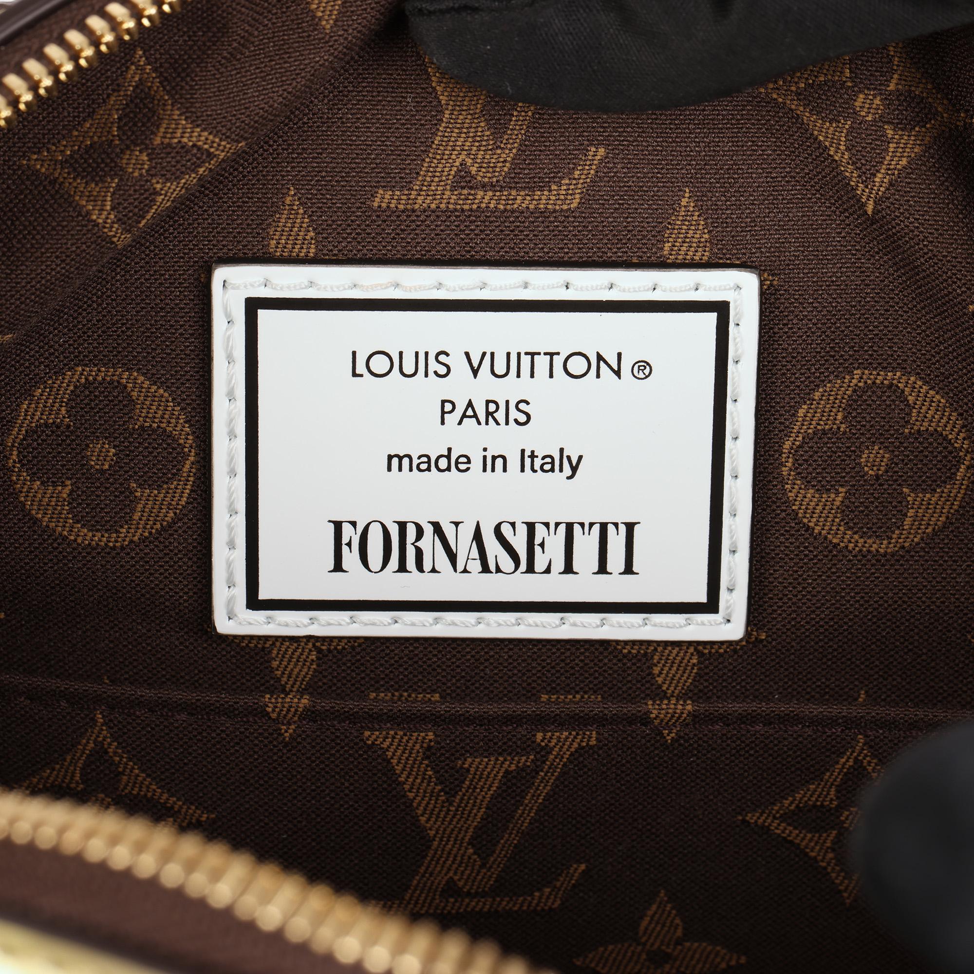 LOUIS VUITTON Gold Metallic Monogram Fornasetti Speedy 25 Bandouliere 3