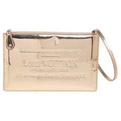 Louis Vuitton Gold Miroir Inventeur Pochette Plat Pochette Bag
