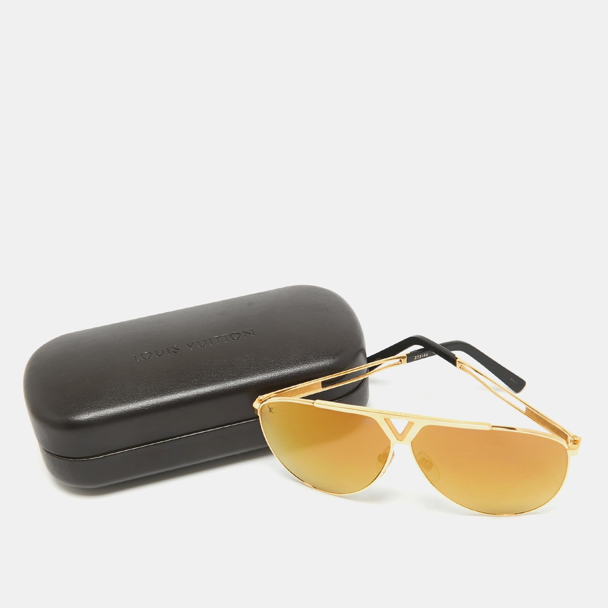 Men's Louis Vuitton Gold Mirrored  Z2314U Tonca Aviator Sunglasses