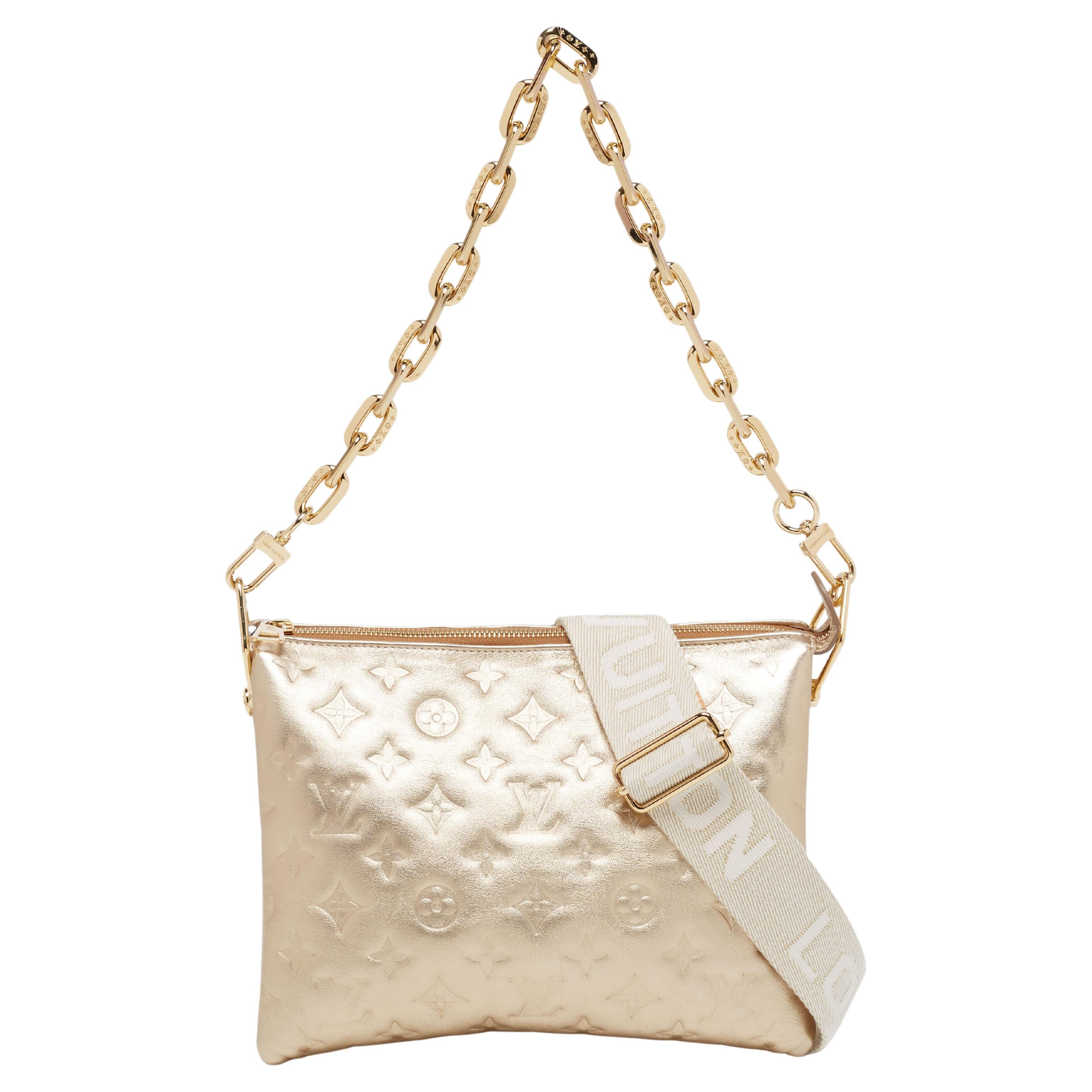 Louis Vuitton Gold Monogram Embossed Coussin PM Bag at 1stDibs  louis  vuitton coussin gold, louis vuitton coussin pm white, louis vuitton coussin bag  gold