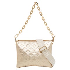 Louis Vuitton Gold Monogram Embossed Coussin PM Bag