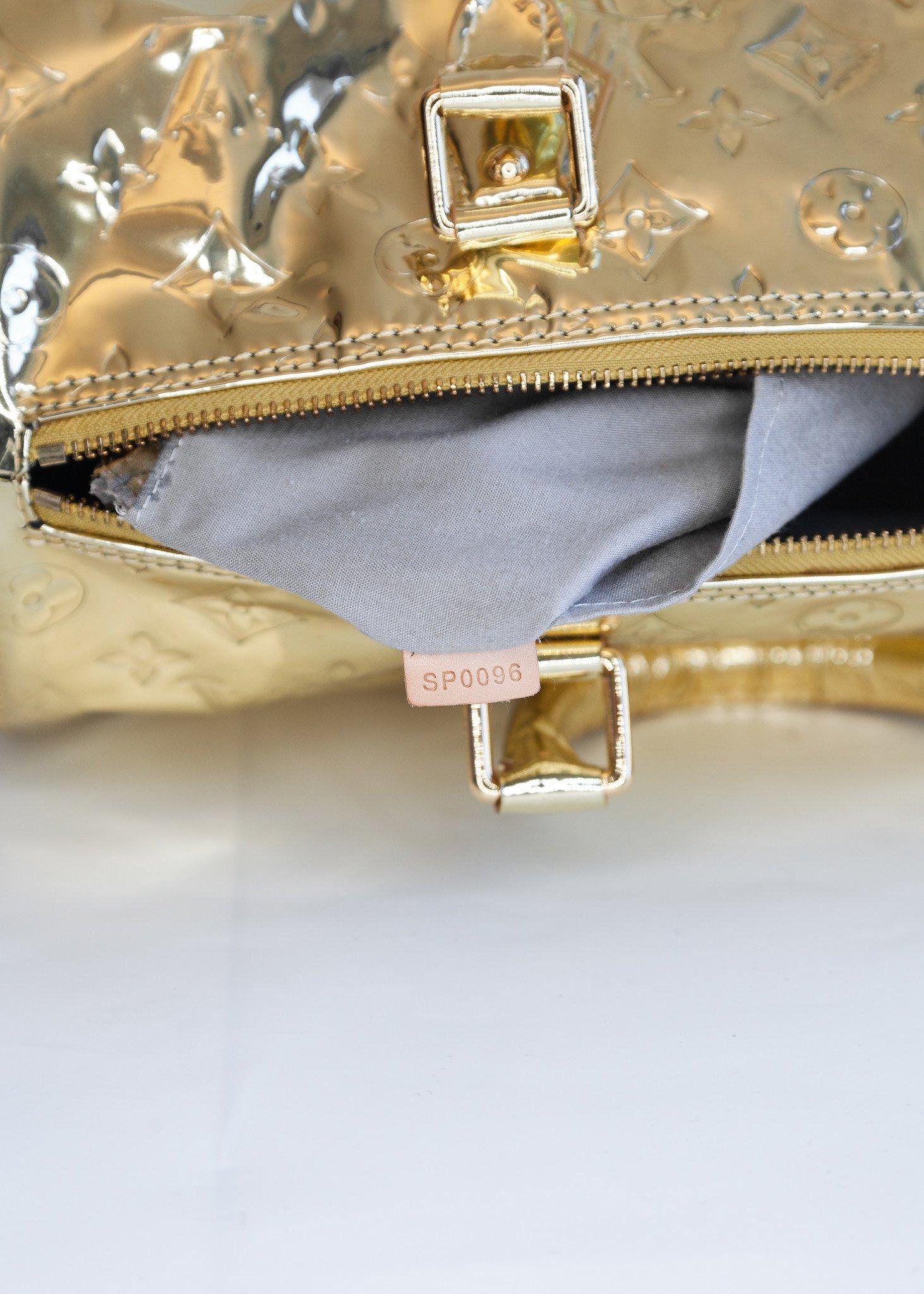 Louis Vuitton Gold Monogram Embossed Miroir Speedy 35 Bag 2