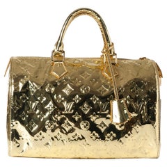 Louis Vuitton Gold Monogram Embossed Miroir Speedy 35 Bag