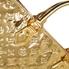 LOUIS VUITTON Gold Monogram Mirror Gold Hardware Top Handle Travel Tote Bag