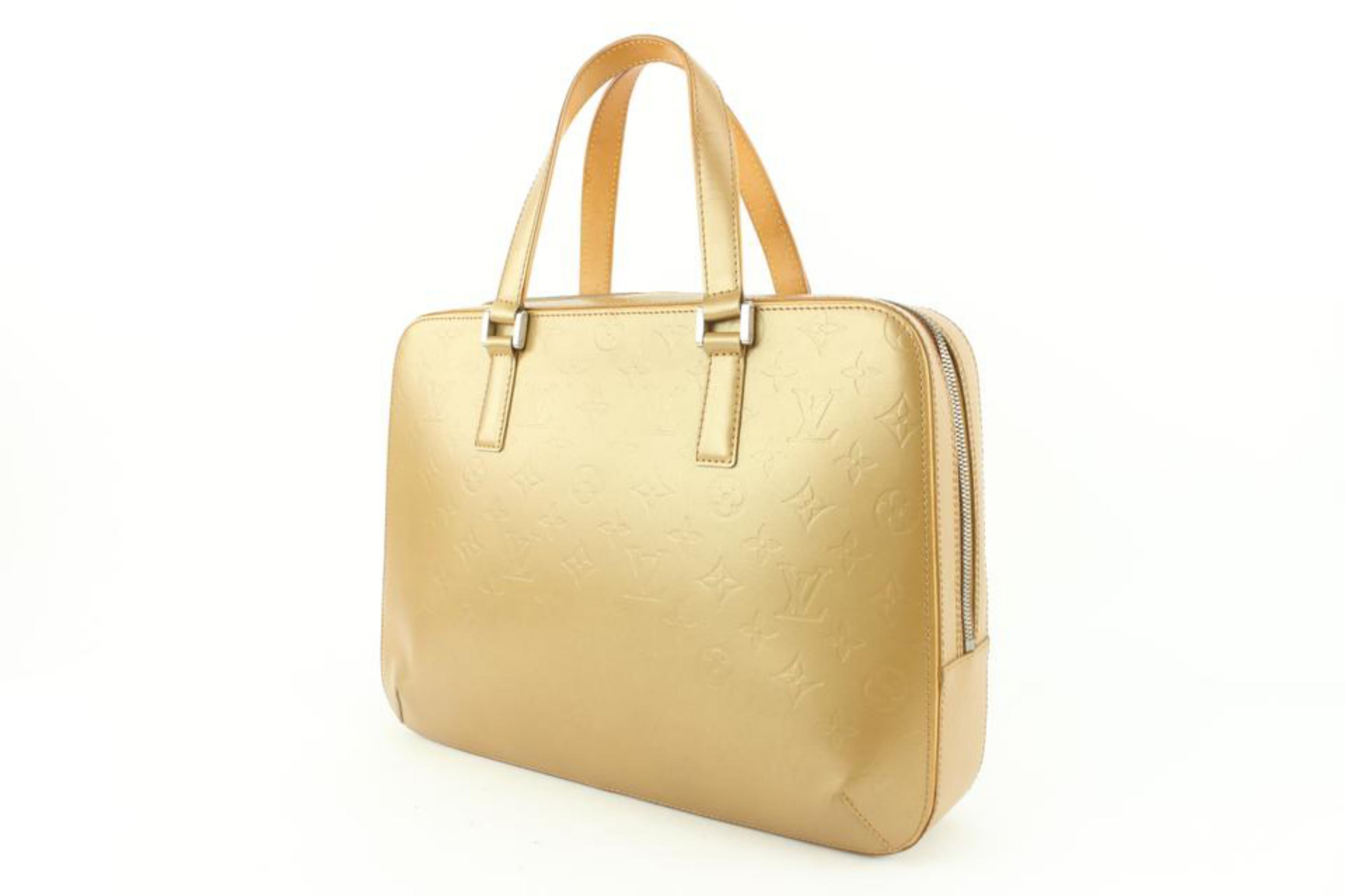 Gold Monogrammierte Vernis Mat Malden Koffertasche 14lv7 von Louis Vuitton im Angebot 8