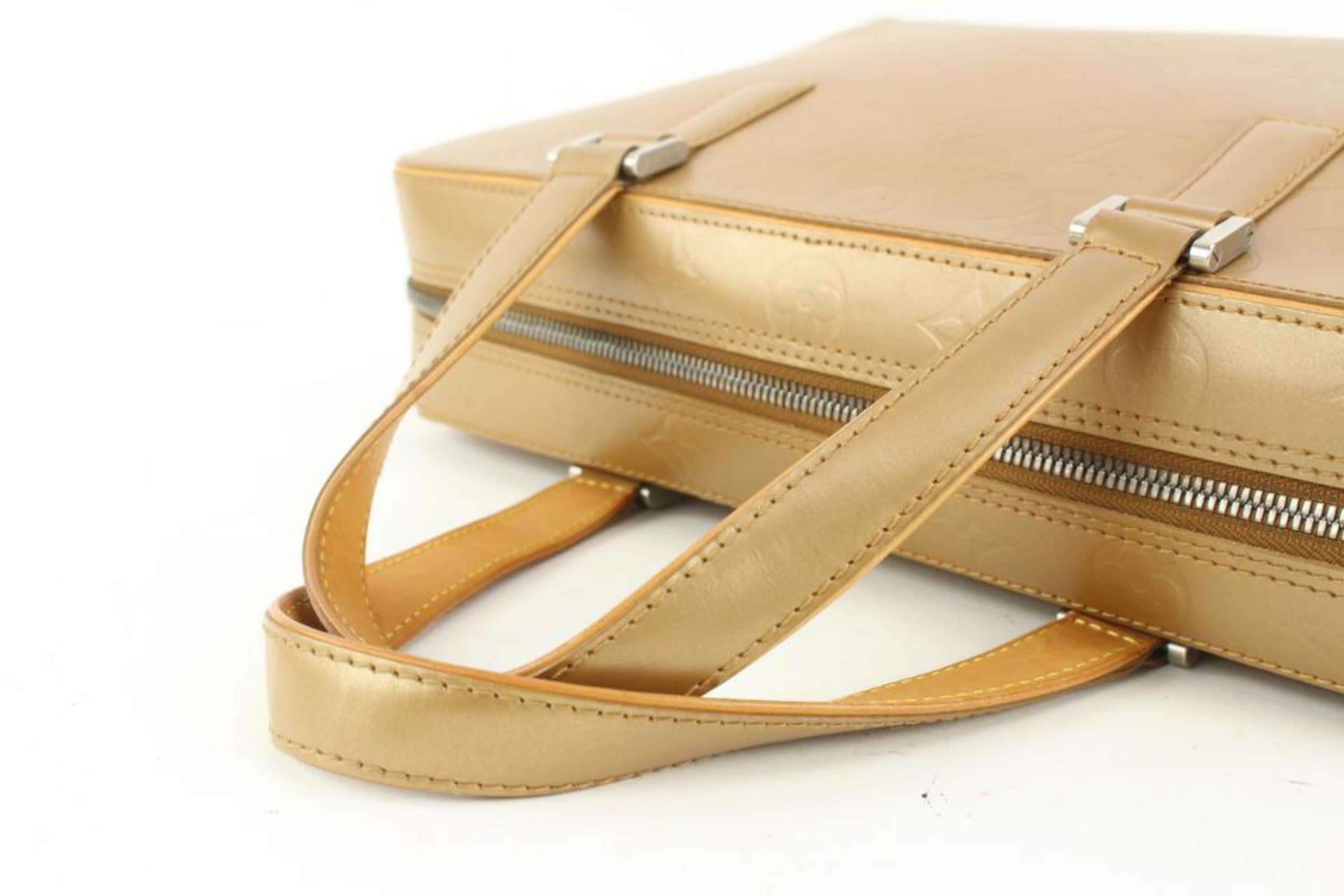 Louis Vuitton Gold Monogram Vernis Mat Malden Trunk Bag 14lv7 For Sale 1