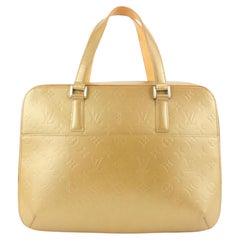 Louis Vuitton Gold Monogram Vernis Mat Malden Trunk Bag 14lv7