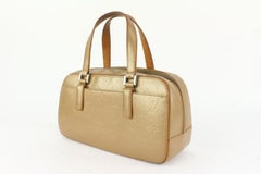 Louis Vuitton Gold Monogram Vernis Mat Shelton Trunk Satchel Bag 927lv42