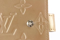 Louis Vuitton Gold Monogram Vernis Mat Small Ring Agenda PM 28lk510s