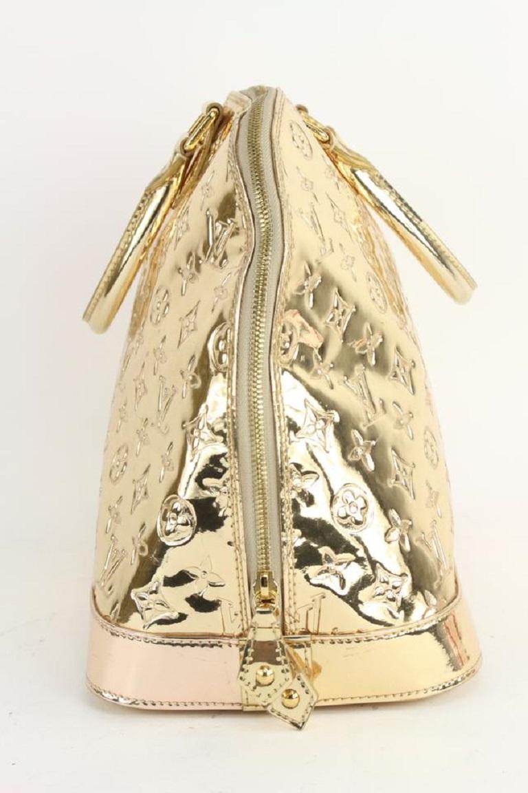 Louis Vuitton Gold Monogram Vernis Miroir Alma GM Dome Bag 3lv917 3