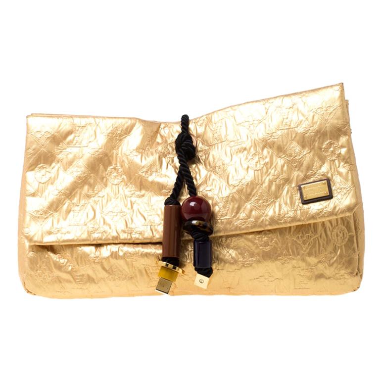 Louis Vuitton Gold MonogramLimited Edition African Queen Clutch Bag