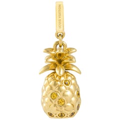 Louis Vuitton Gold Pineapple Pendant Charm