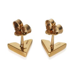 Louis Vuitton Gold-Plated Essential V Earrings