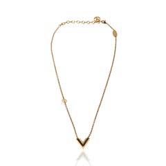 Louis Vuitton Gold-Plated Essential V Necklace