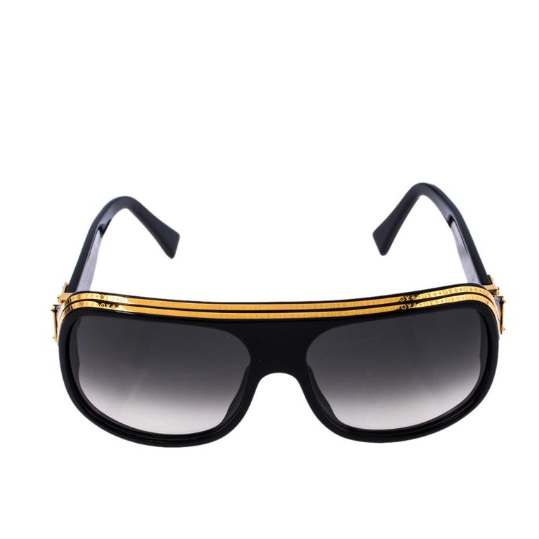 Louis Vuitton Gold Plated/ Grey Gradient Z0098W Millionaire Sunglasses at  1stDibs