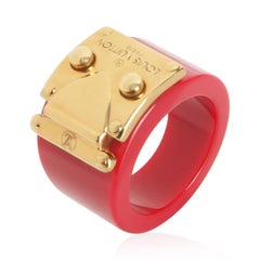 Louis Vuitton Gold-Plated  Lock Me Ring