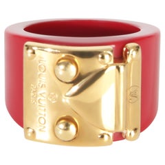Louis Vuitton Gold-Plated  Lock Me Ring