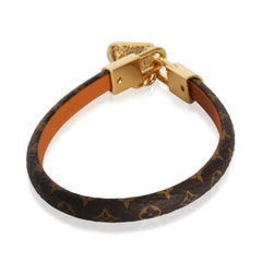 Louis Vuitton Gold-Plated  Monogram Canvas Alma Bracelet