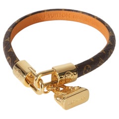 Louis Vuitton Gold-Plated  Monogram Canvas Alma Bracelet