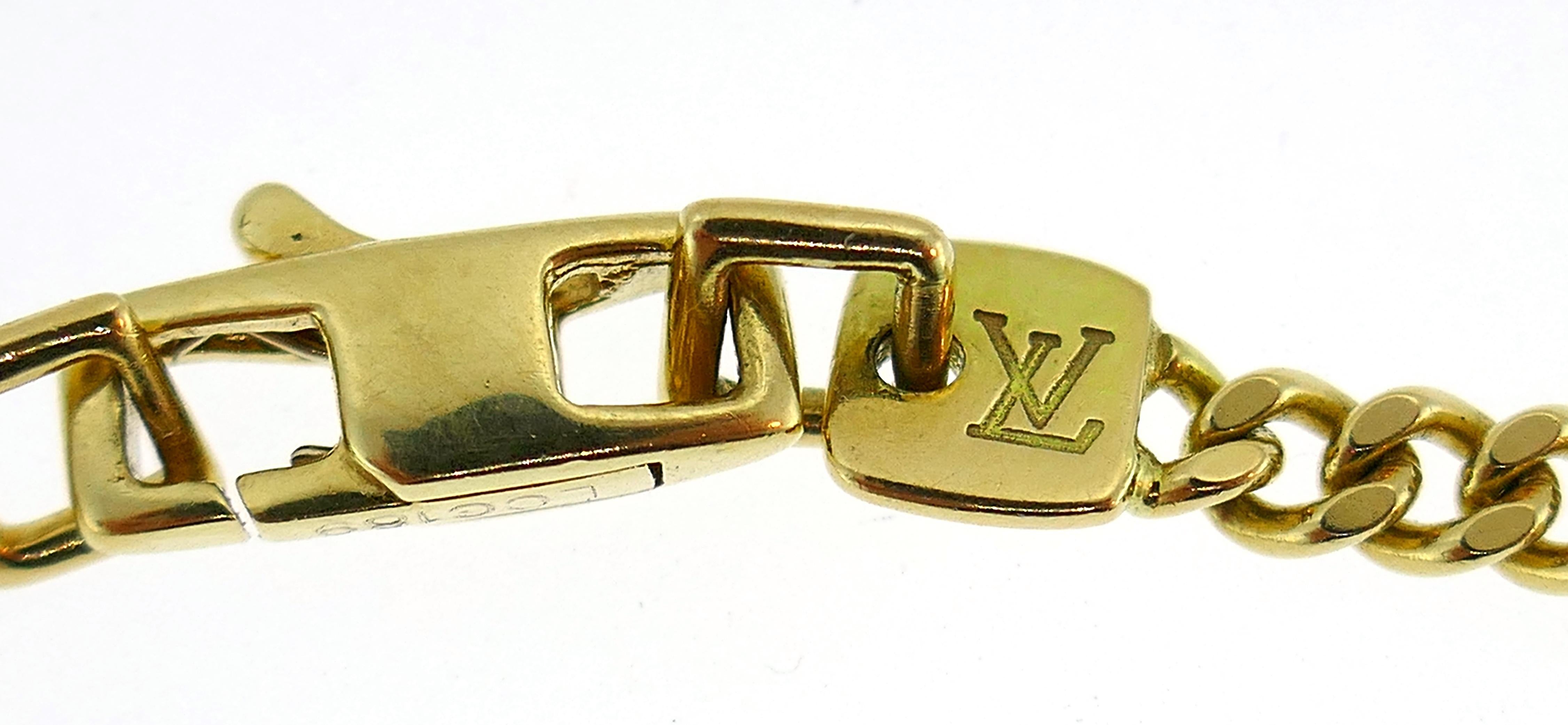 Louis Vuitton Gold Seed Pearl Chain Charm Bracelet 1