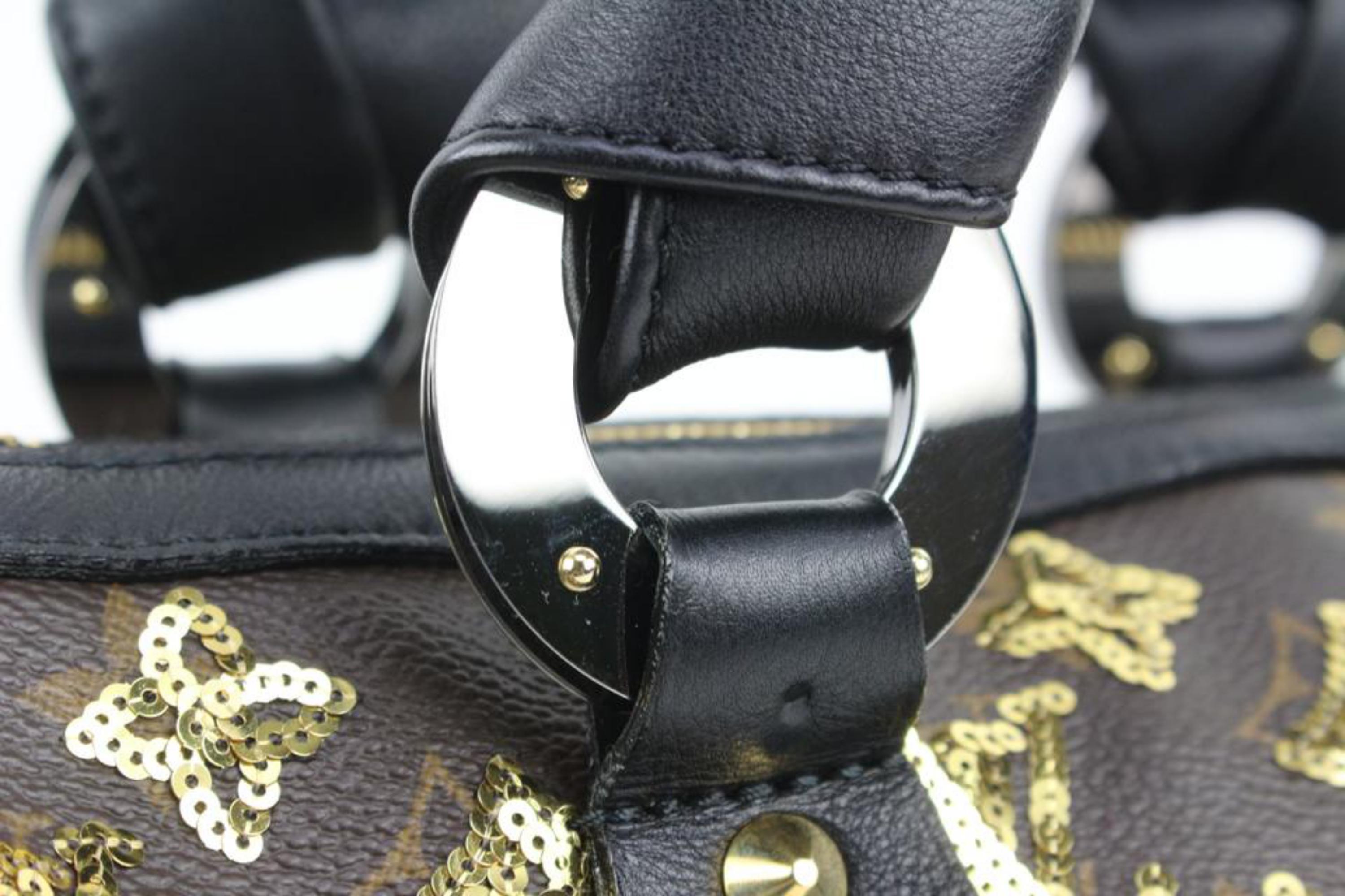 Louis Vuitton Gold Sequin Monogram Eclipse Speedy 28 s210lv60 4