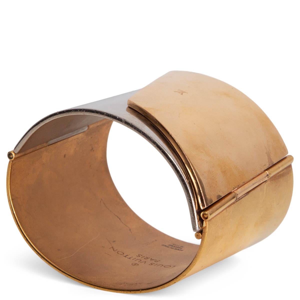 LOUIS VUITTON Bracelet manchette MY EPI en métal doré et argenté Pour femmes en vente