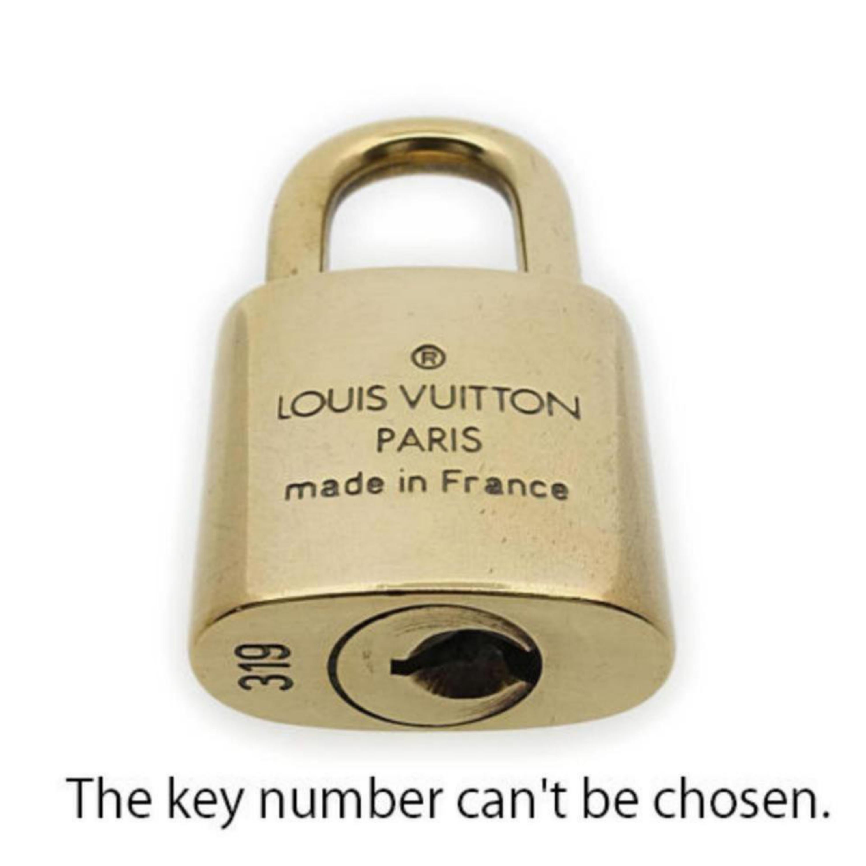 Louis Vuitton Gold Single Key Lock Pad Lock and Key 867604 2