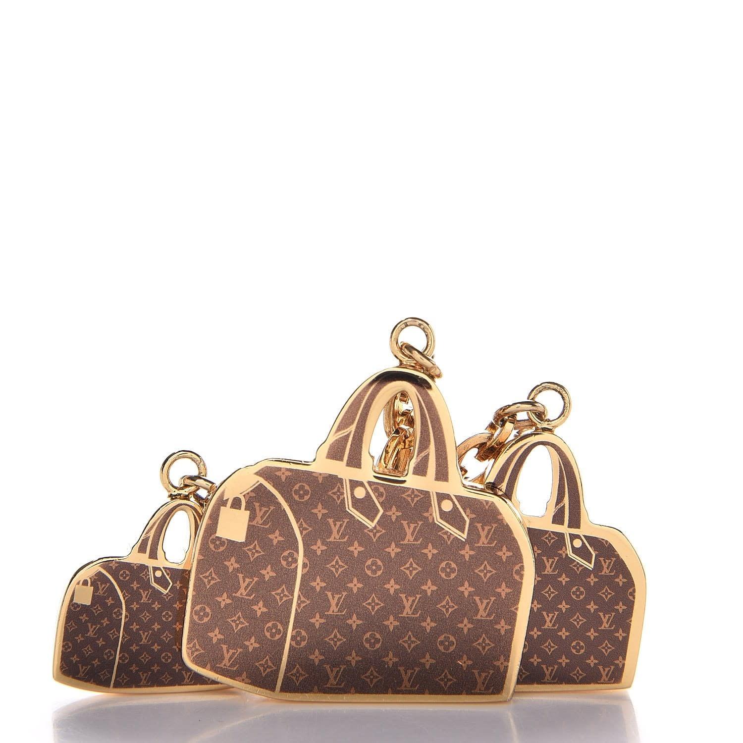 Louis Vuitton Gold Speedy Bag Charm Chain Pochette Extender In Good Condition For Sale In Montreal, Quebec