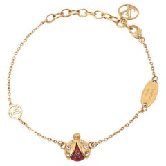 Louis Vuitton Bracelet coccinelle en pierres d'or et cristal émaillé