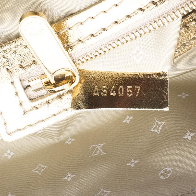 Louis Vuitton Gold Suhali Leather Lockit MM Bag 4