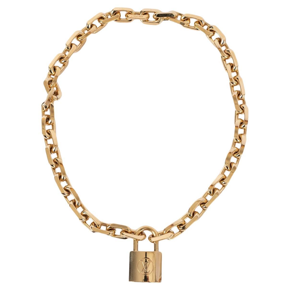 LOUIS VUITTON Collier 2024 EDGE CADENAS couleur or en vente