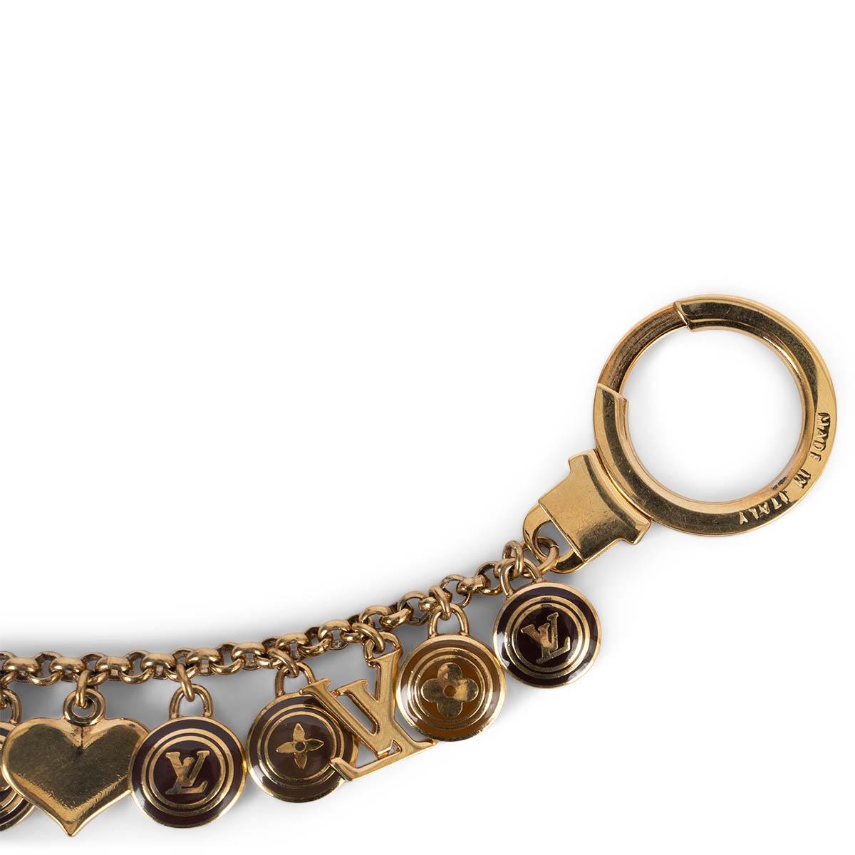 Women's LOUIS VUITTON gold-tone & brown enamel PASTILLES Bag Charm / Keychain