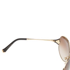 Louis Vuitton Gold Tone/ Brown Gradient Z0262U Daisy Sunglasses
