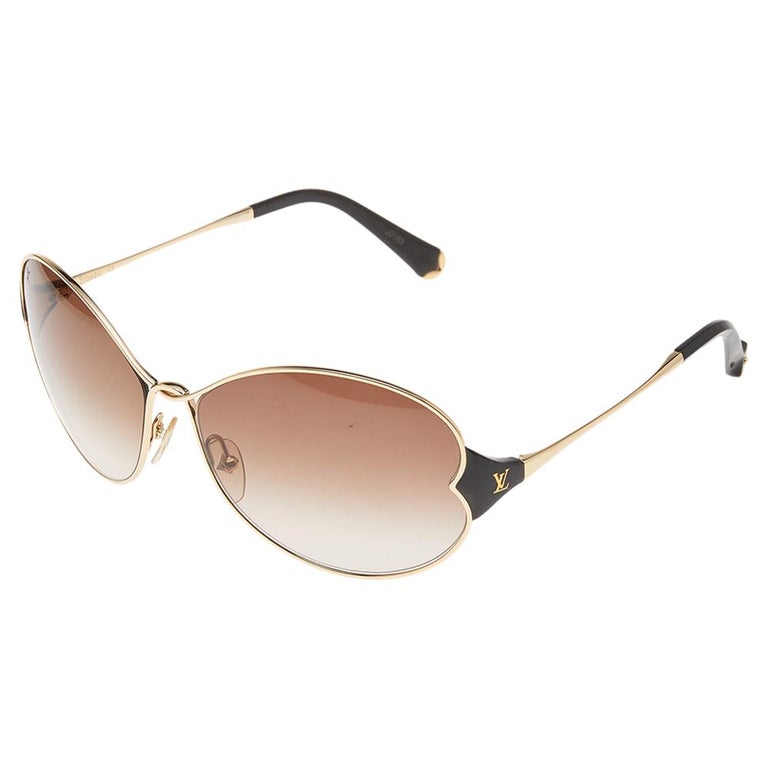 Louis Vuitton Gold/Brown Gradient RG0188 Party Square Sunglasses