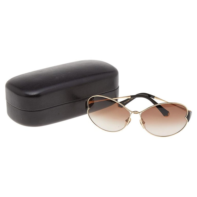Louis Vuitton Gold/Brown Gradient RG0188 Party Square Sunglasses
